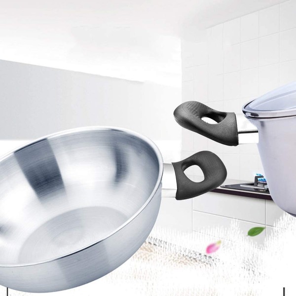Pot Handle, 2pcs Cooking Pan Helper Handle Cookware Pot Replacement Handgrip, Anti Scalding Bakelite Grip Pan Side Handles