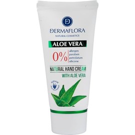 Dermaflora Aloe Vera Hand Cream – 50ml Hydrating & Anti-Inflammatory Moisturizer for Hands & Nail Beds Fast-Absorbing, Paraben-Free, with Vitamin E & Beeswax