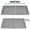 Flehomo Adjustable Fireplace Tray, Expandable Ash Pan for Ash Collection,