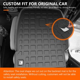 powoq 7 Seats Cargo Mat Compatible with 2020-2025 Palisade Trunk Mat TPE Cargo Liner Trunk Liner 2nd Back Seat Protector Replacement for 2020-2025 Palisade Accessories