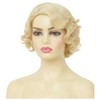 Siudus Women's Blonde Short Wigs 1920s Finger Wave Hair Wig