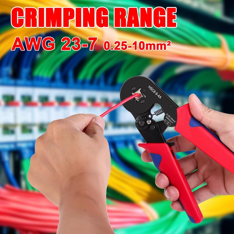 HOZKUY Crimping Pliers Set for 0.25-10 mm², Wire End Ferrules
