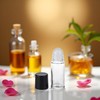 Juroicessry 2Pcs Black 30ML Clear Empty Glass Essential Oil Roller