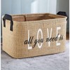 Prendi Home Set of 2 Foldable Jute Storage Baskets with
