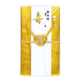 Sasagawa 27-5775 Celebration Bag, Gold Seal Taka Seal, Japanese Style, Printer-Compatible Strips, Kinju, Marriage Celebration, Plain, 1 Piece
