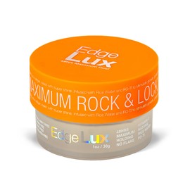 Edge Lux Orange Edge Control Gel with Castor Oil, Keratin, Biotin, and Olive Oil - 48 Hour Maximum Hold, Non-Flaking, Non-Greasy, Scented, Conditioning Styling Gel for All Hair Types, 1 Ounce