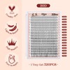 Higu clace Individual Lashes Cluster 320pcs, D curl Lash Clusters