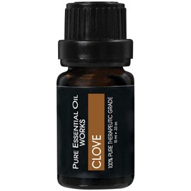 Pure Essential Oil Works Clove Oil, 100% Pure, Natural, Paraben-Free & Therapeutic Grade With euro-Style Dropper.33 Oz