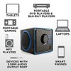 GOgroove Portable Wired Bluetooth Speakers with USB Playback and Rechargeable