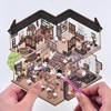 2 Sets 3D Fun Large Size House Sticker Scenes with