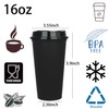Ankeli 16 oz Coffee Cups with Lids,13 Pack Plastic Cups,