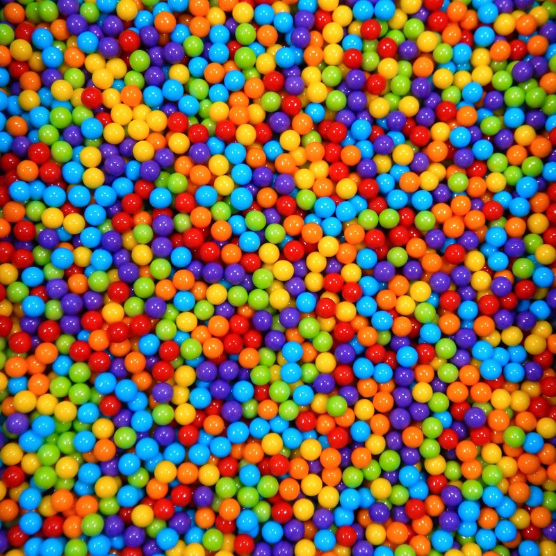 Rainbow Jawbreakers - 1/4" - 1 Pound (16 Ounce) -