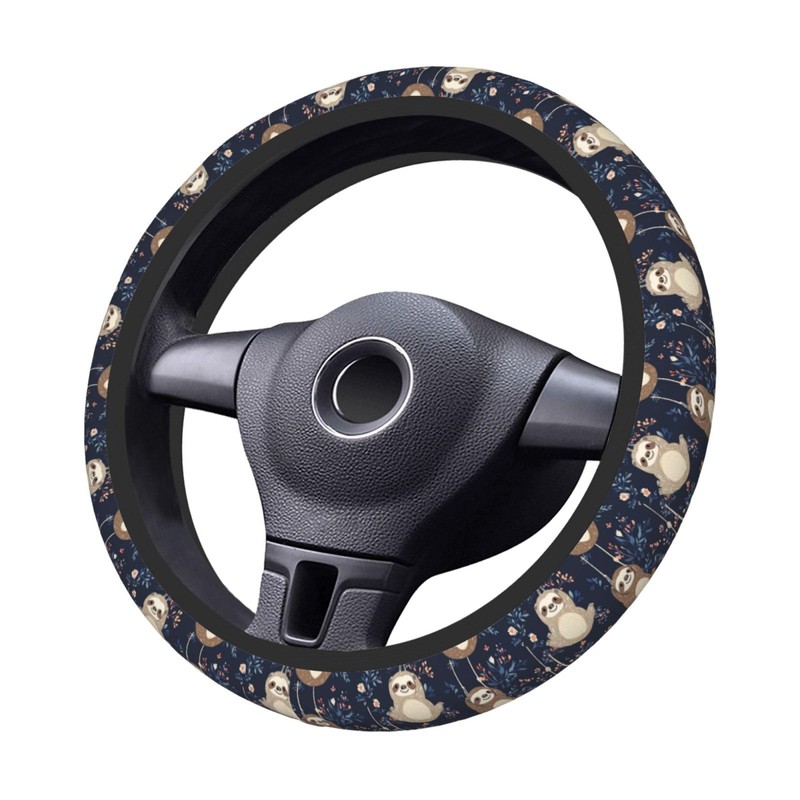 Yiohaha Cute Sloth Steering Wheel Cover 15 Inch Car Truck