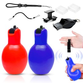 Hand Whistle Sports Lessons 8-Piece Referee Whistle, Loud Emergency Set with Whistle Lanyard, Short Lanyard, Hand Whistle Clip for Referees, Trainer Accessories, Footba