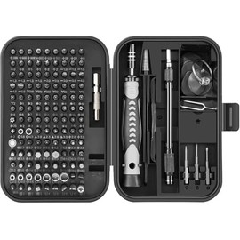 ORIA Juego de destornilladores de precisión, nueva versión 130 en 1 con 120 puntas de destornillador (117 piezas 28 mm, 3 piezas 35 mm), kit de herramientas de reparación con magnetizador para teléfono inteligente, electrodomésticos