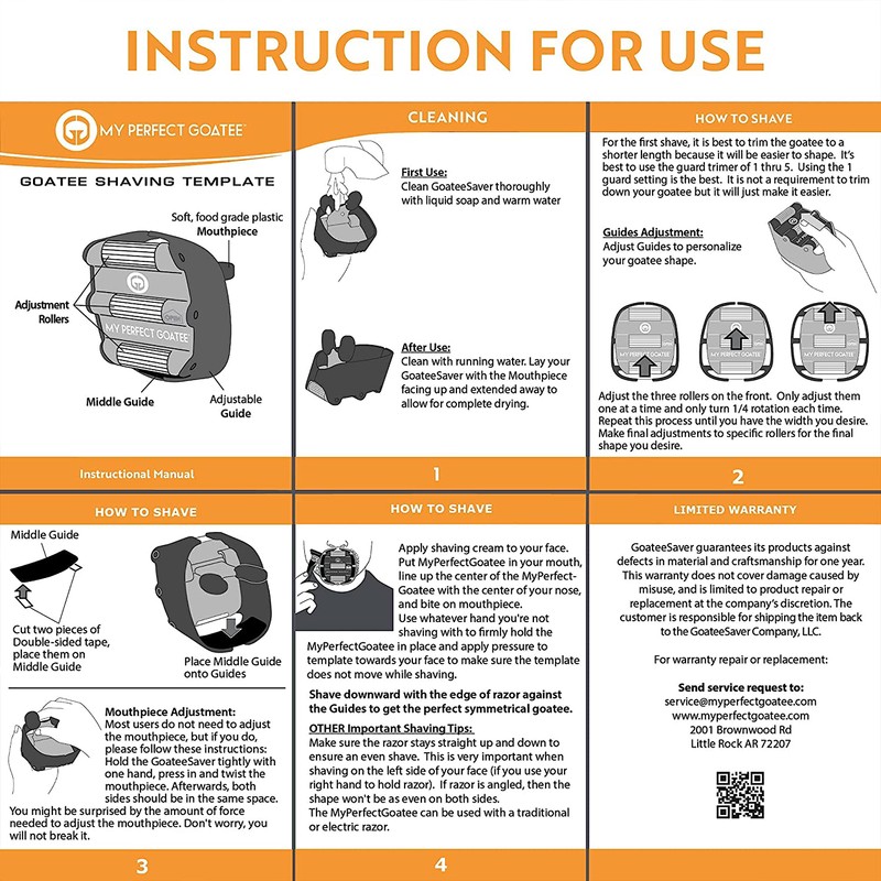 My Perfect Goatee® Shaving Template - Create a Perfectly Shaped