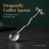 2Pcs Retro Dragonfly Stainless Steel Coffee Spoon, Dessert Teaspoon, Creative