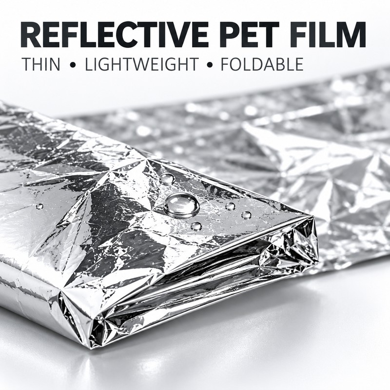 2-Pack PET Emergency Thermal Blankets, Reflective Survival Covers for Camping,