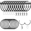 HavaCue 20 Pieces 50 mm Curtain Rings with Clips, Curtain