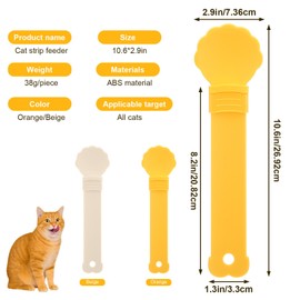 YBEATY 2 Pcs Cat Strip Feeder Cat Lickable Puree Treat Food Dispenser Sliding Pet Spoon Multi-Function Dispenser Lickable Squeezable Creamy Treat for Cats Liquid Snack and Wet Food