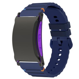 Lamshaw Compatible for Shock Clock 3 Bands, New Silicone Woven Line Adjustable Replacement Strap Compatible for Pavlok Shock Clock 3 (Blue)