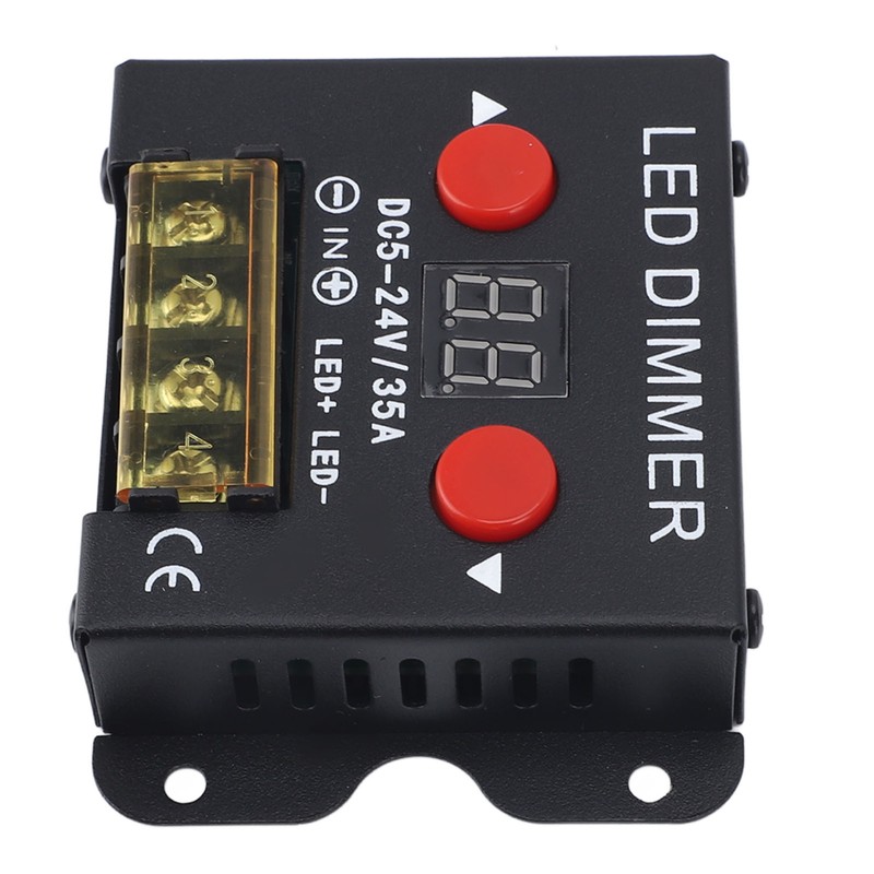 LED Light Strip Dimmer DC 5‑24V 35A PWM Dimming Controller