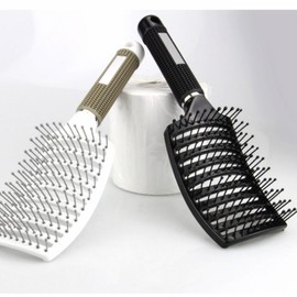 Trendy TikTok Volume Hair Massage Paddle Brush White 5ea