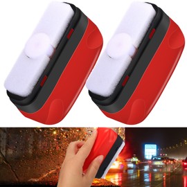 Vodolo Automotive Oil Film Cleaning Brush,2 PCS Reusable Rain and Fog Proof Automatic Car Glass Cleaning Board Brushes for Windshield,One-Piece Automobile Auto Oil Film Cleaning Brush for Car Windows