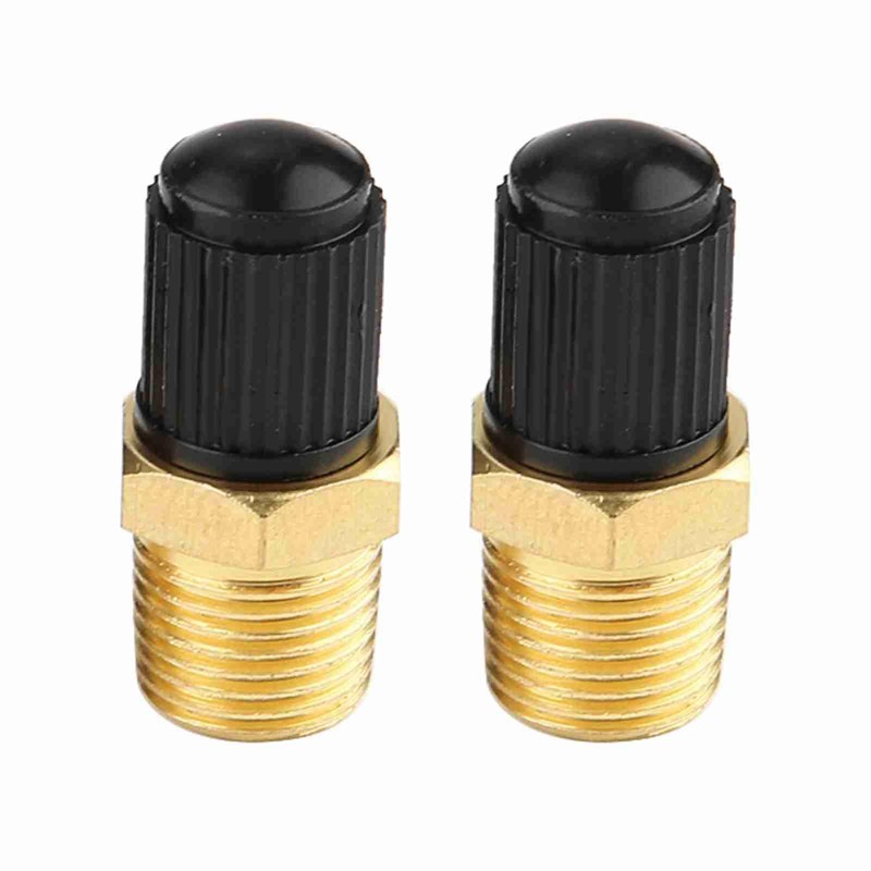 Brass Air Compressor Tank Fill Valve Stable Performance 2Pcs 1/8