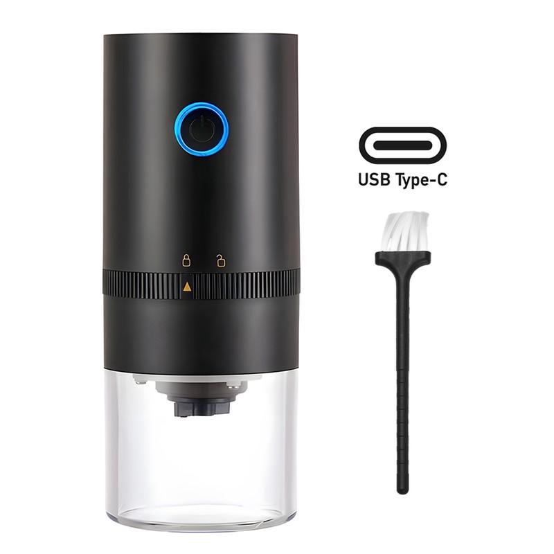 Portable Electric Burr Coffee Grinder Ceramic Blade Burr Grinder USB