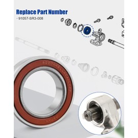 ANODZU 91057-SR3-008 Half Shaft Bearing, Fit for Honda Accord City Civic CR-V HR-V Integra Odyssey