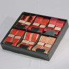 Red and Gold Ribbon Box 36 Piece Set 1.5" x