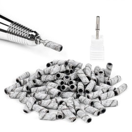 50Pieces Professional Sanding Bands Nail Manicure 80/120/150/180/240Grit File Sand Piece Set For Nail Drill Bits Mini Nail File Manicure Accessories Nail Care Tool Nail Grinding Head Professional Nail