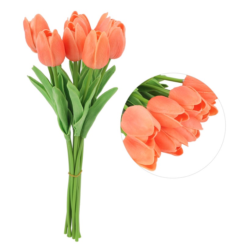 10pcs Artificial Tulip Flowers High Simulation Flowers Decor for Living