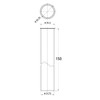 SANEI Drain Parts Single Brim Straight Pipe for Metal Traps,