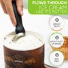 Spring Chef Ice Cream Scoop with Soft Grip Handle, Professional