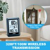 Indoor Outdoor Thermometer Wireless Weather Station, Internal External Thermometer Hygrometer,