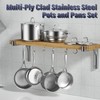 Cooks Standard Stainless Steel Frying Pan 12 Inch, Multi-Ply Full