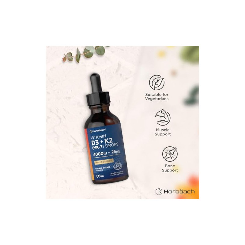Vitamin D3 K2 Drops High Strength - Orange Flavoured
