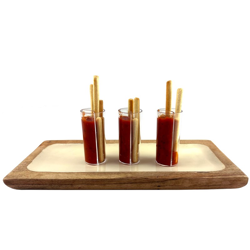 Split Shooters Divided Test Tube Plastic Shot Glasses – Clear