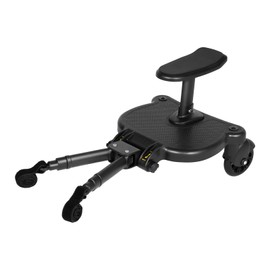 Universal 2-in-1 Stroller Board, Buggy Child Board with Seat Removable Pedal Pushchair Wheeled Board, Holds Children Up to 55lbs