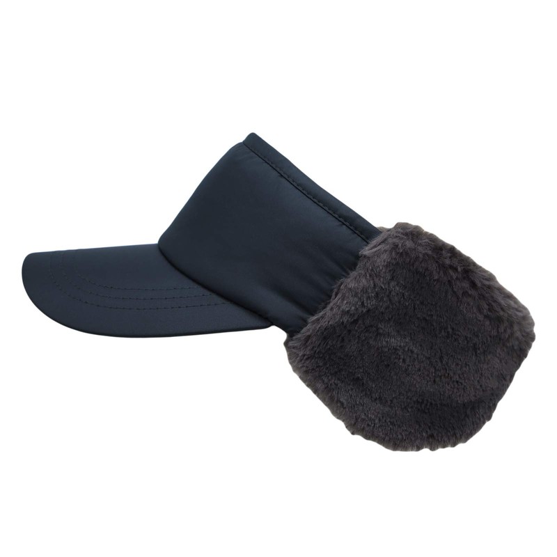 Whimoons SLV1301 Simple Sun Visor with Winter Fluffy Earmuffs, Men's,