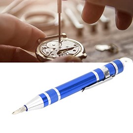 Alomejor Mini Destornillador de Bolsillo, 8 en 1 Destornillador de Pluma de Mano de Tipo Magnético Multifuncional para Tornillos Finos
