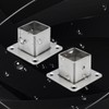 Wealrit 4 Pcs Square Post Bases Stainless Steel Flange Anchor