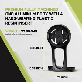 JRC Components Wahoo Mount | Stealth + Premium Stem Mount Wahoo Elemnt Mount for Bicycle | Wahoo Elemnt Bolt Bike Computer Mount for Stem | Wahoo Elemnt Stem Mount for Wahoo Bike Computer