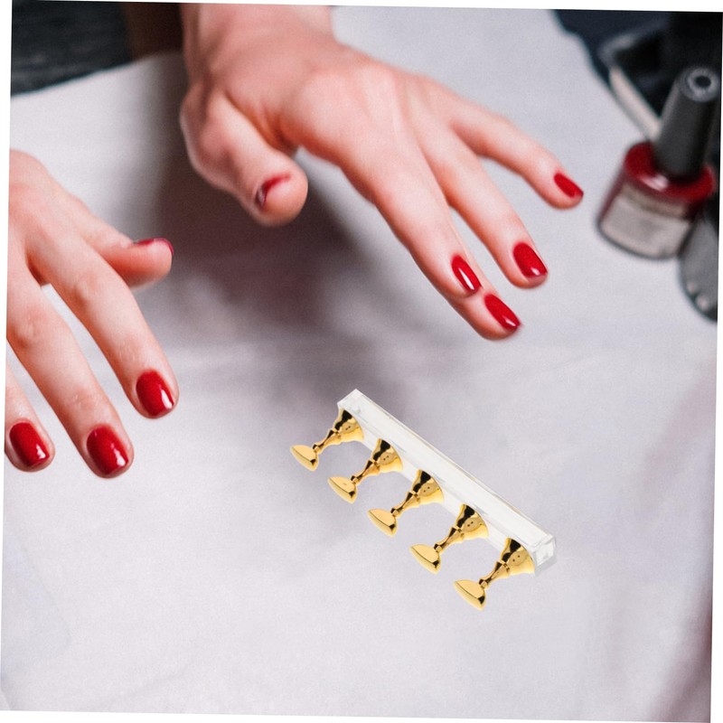 WOONEKY 5pcs Plastic Nail Display Stand for Manicure Set Professional