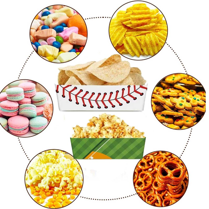Zliisang Baseball Food Trays for Party