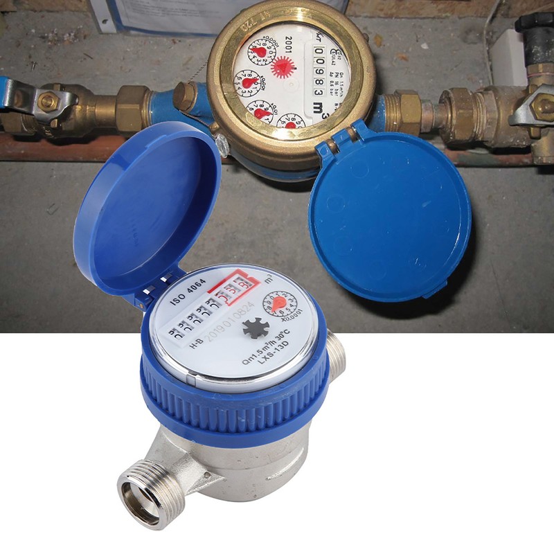 Copper 1.5m3/h 0-40℃ Mechanical Water Meter 15mm 1/2 inch Water