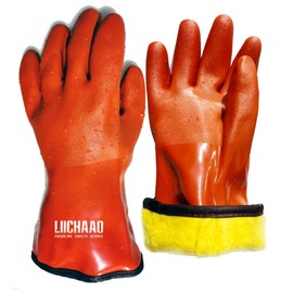 LIICHAAO Insulated&Waterproof,Chemical & Oil Resistant, Freezer Work,Warm Gloves,Non-Slip,Ultra Flexible(1 PAIR) (X-Large (Pack of 3))