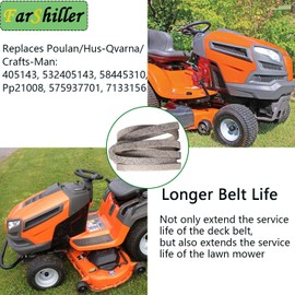405143 Lawn Mower Deck Belt 1/2"x106" Replacement for AYP/Hus-Qvarna 532405143 584453101,for Ariens 21546607,Fits for Hus-Qvarna 2246LS YTH20K46 YTH2146X, for AYP 46" Deck